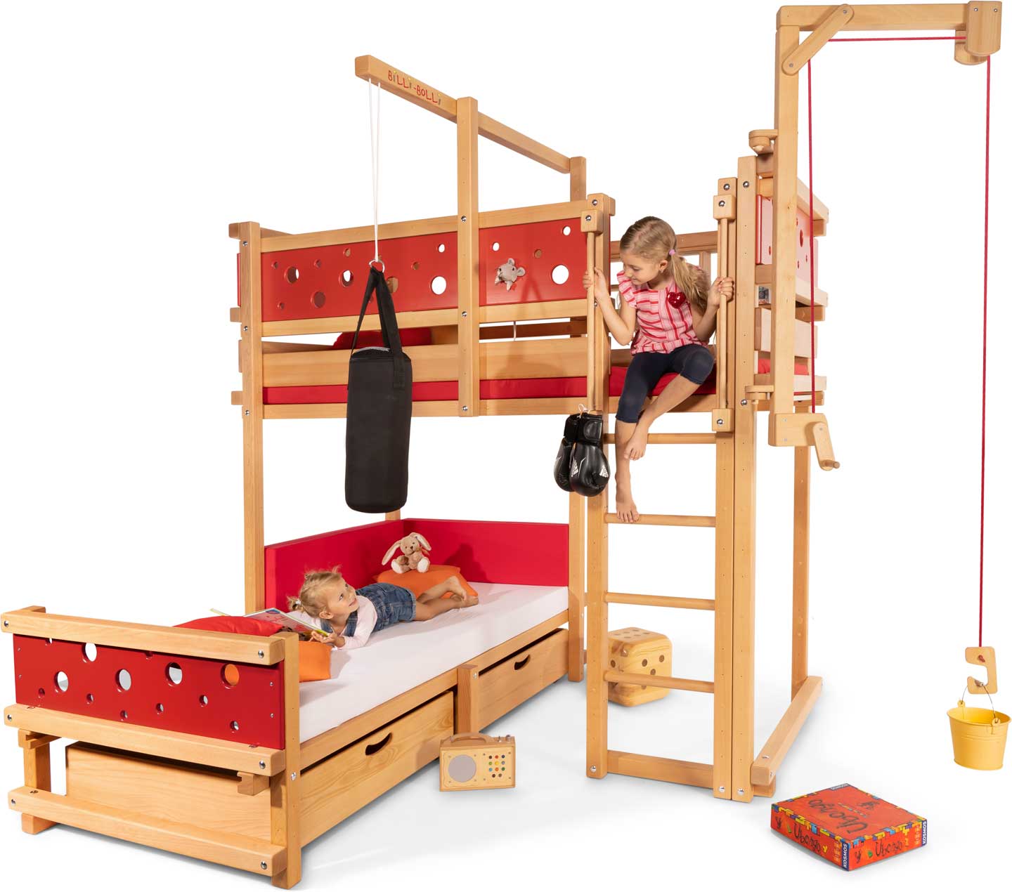 Etagenbett-über-Eck: das Eck-Bett für 2 Kinder (Kinderbetten)